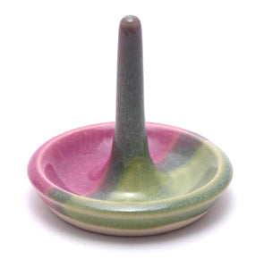 Green and Lilac Ring Holder